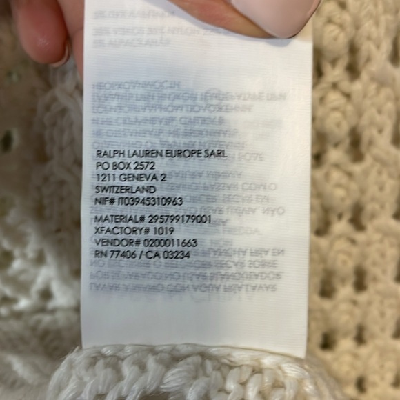 Club Monaco Open Stitch Sweater Chandails Cream Size Small NEW - Picture 9 of 9